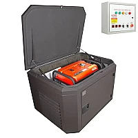 Генератор A-iPower A6000EAX в тихом зимнем кожухе 1200 RAL 8019 + блок автозапуска A-iPower 230В/400В 100А 8 ПИН